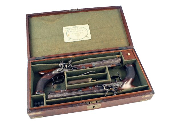 A Cased Pair of Irish Flintlock Duelling Pistols - Image 3
