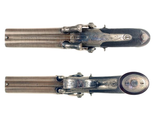 A Rare Cased 4 Barrel Pistol by Lancaster - Image 3