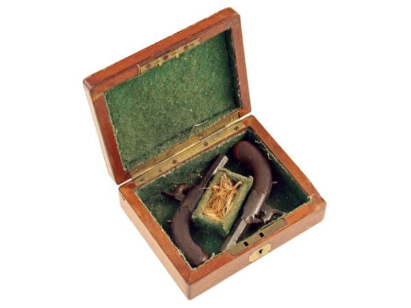 A Miniature Pair of Pistols by Blissett of London