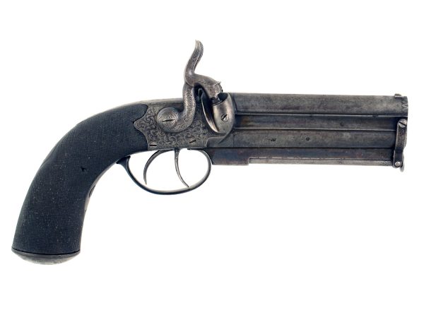 A Double Barrelled Percussion Pistol