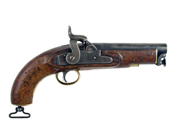 A Percussion Sea Service Pistol dated 1842