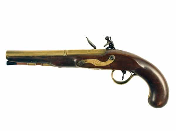 A Flintlock Officers Pistol signed Twigg. - Image 2