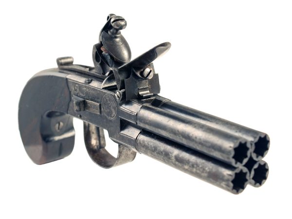 A Rare Four Barrelled Pistol by Twigg