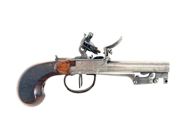 A Double Barrel French Flintlock Pistol - Image 4