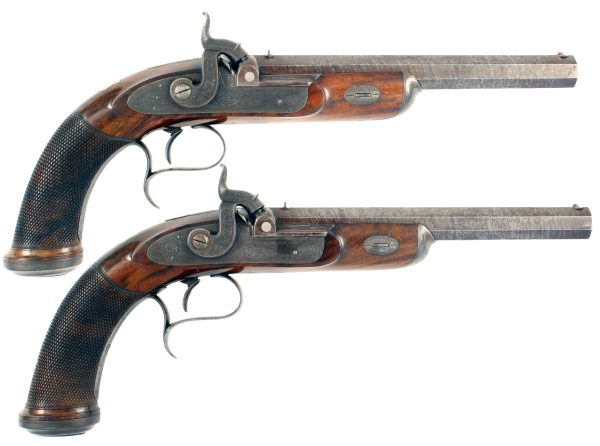 An Untouched Cased Pair of Duelling Pistols - Image 2