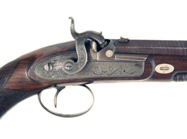 A Cased Rifled Percussion Pistol by Wheeler & Son - Image 4