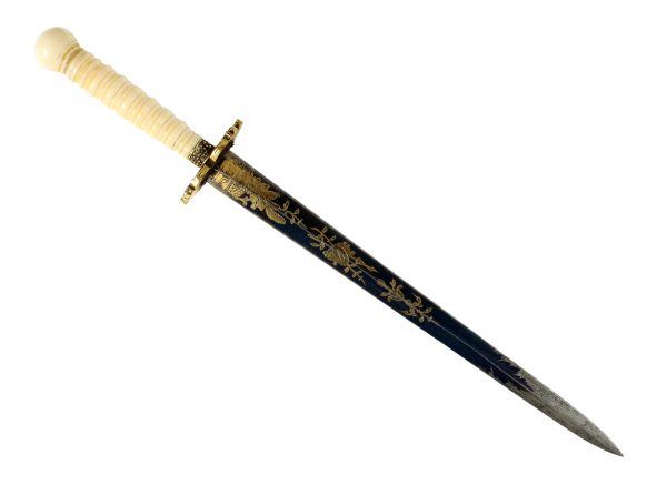 A Fine Blue & Gilt Naval Dirk - Image 2