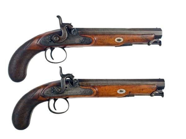 A Pair of Percussion Officers Pistols by Blanch