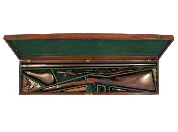 A Cased Flintlock Sporting Gun by Bailes of Ipswich - Image 2