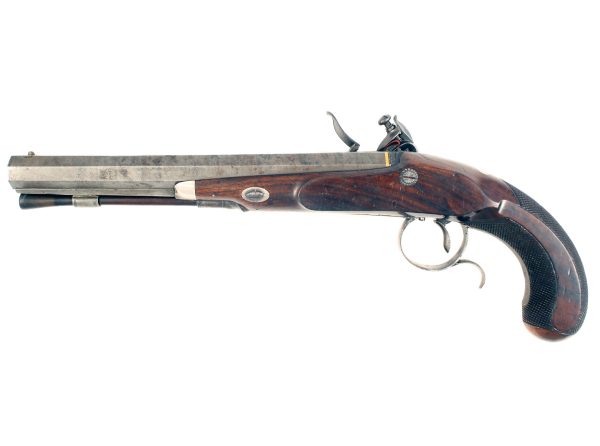 A Flintlock Duelling Pistol by W. Parker - Image 3