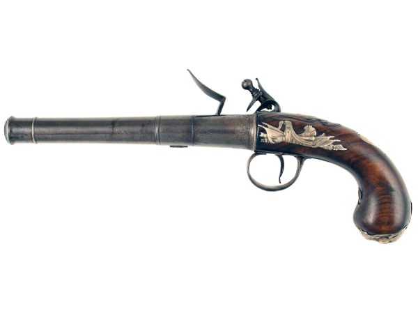 A Pair of Silver Mounted Queen Anne Pistols - Image 4