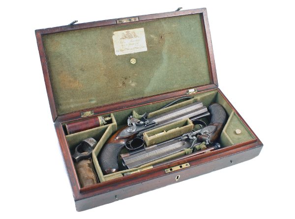A Very Rare Cased Pair of Manton Pistols