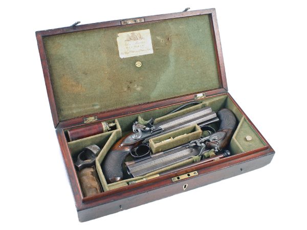 A Very Rare Cased Pair of Manton Pistols