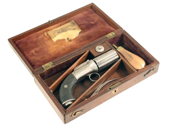 A Cased Pepperbox Revolver