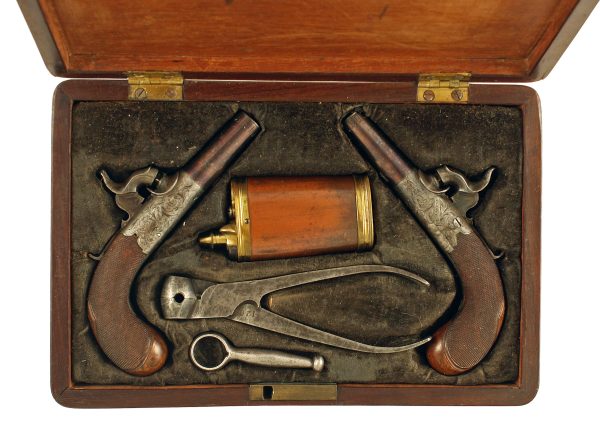A Cased Pair of Small Percussion Pistols - Image 2