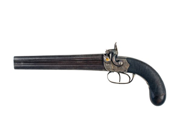 A Percussion Over and Under Pistol - Image 3