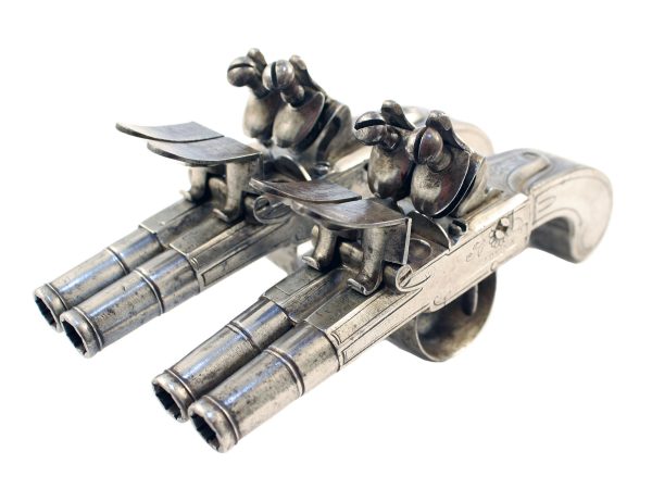 A Pair of All Steel Double Barrel Pistol