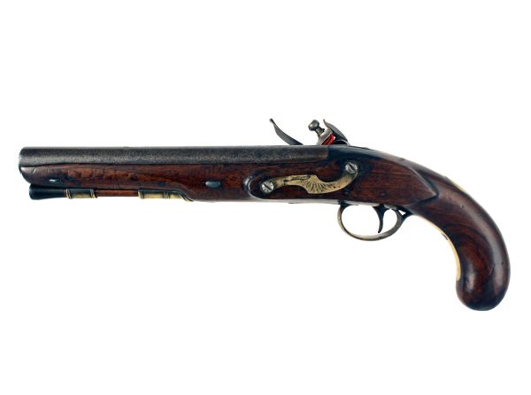 A Flintlock Officers Pistol by H. W. Mortimer. - Image 3
