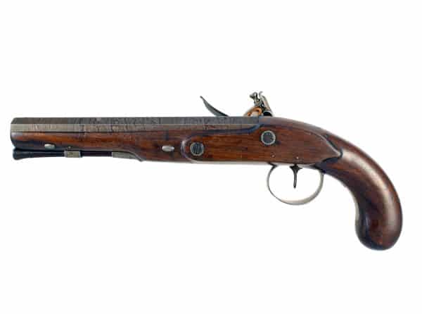 A Flintlock Officers Pistol by J&W Richards - Image 4