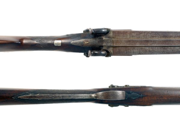 A D.B. Percussion Sporting Gun by C. Moore. - Image 3