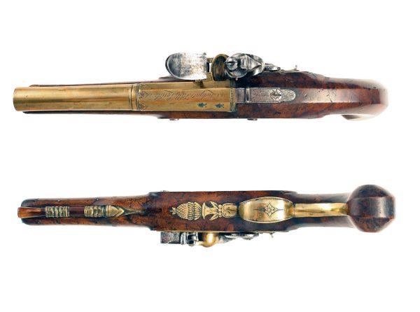 A Brass Barrel Flintlock Overcoat Pistol - Image 2