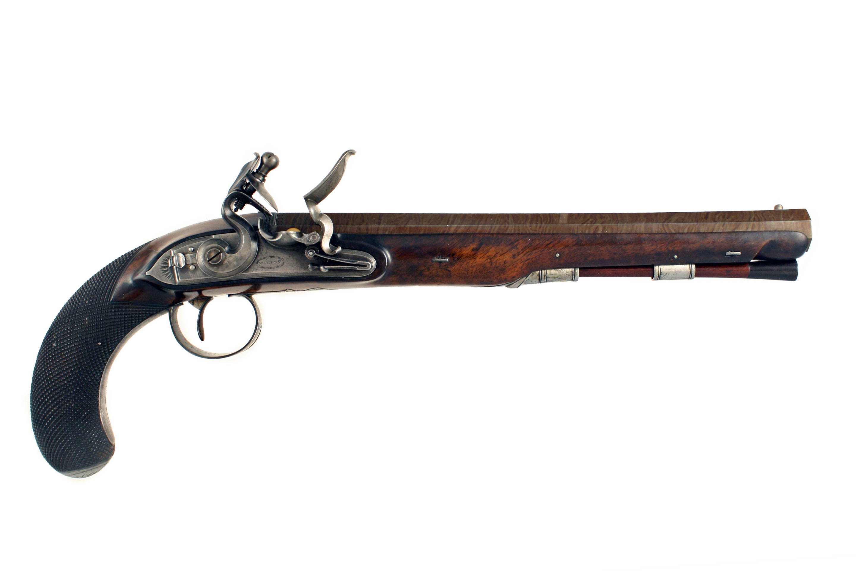 A Cased Pair of Flintlock Duelling Pistols by Wilson of London. - Image 7