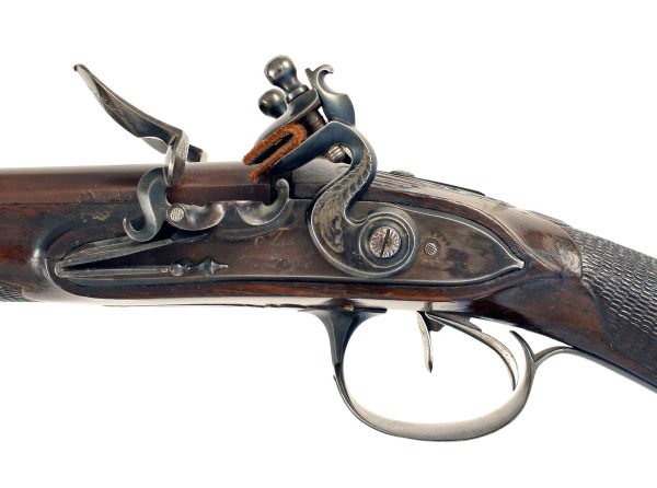 A Liege Double Barrelled Flintlock Sporting Gun - Image 3