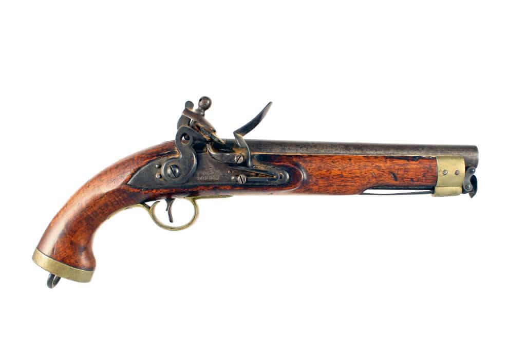 A Flintlock Service Pistol by T. Potts.