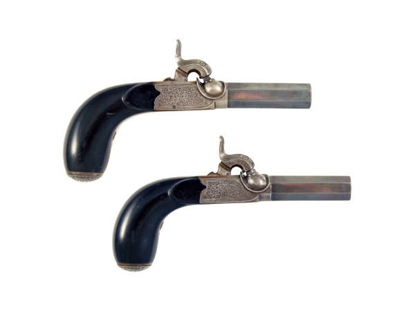 A Very Crisp Pair of Continental Percussion Pocket Pistols