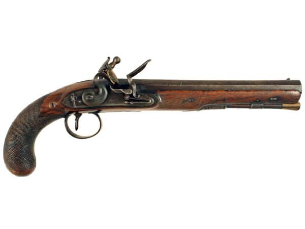 A Flintlock Duelling Pistol by Bass