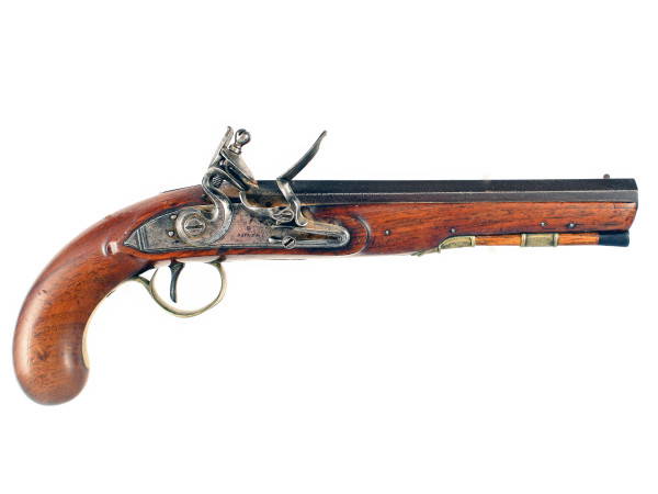 A Flintlock Officers Pistol by G. Jones, London.