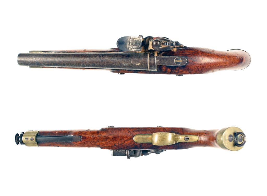 A Flintlock Service Pistol by T. Potts. - Image 3