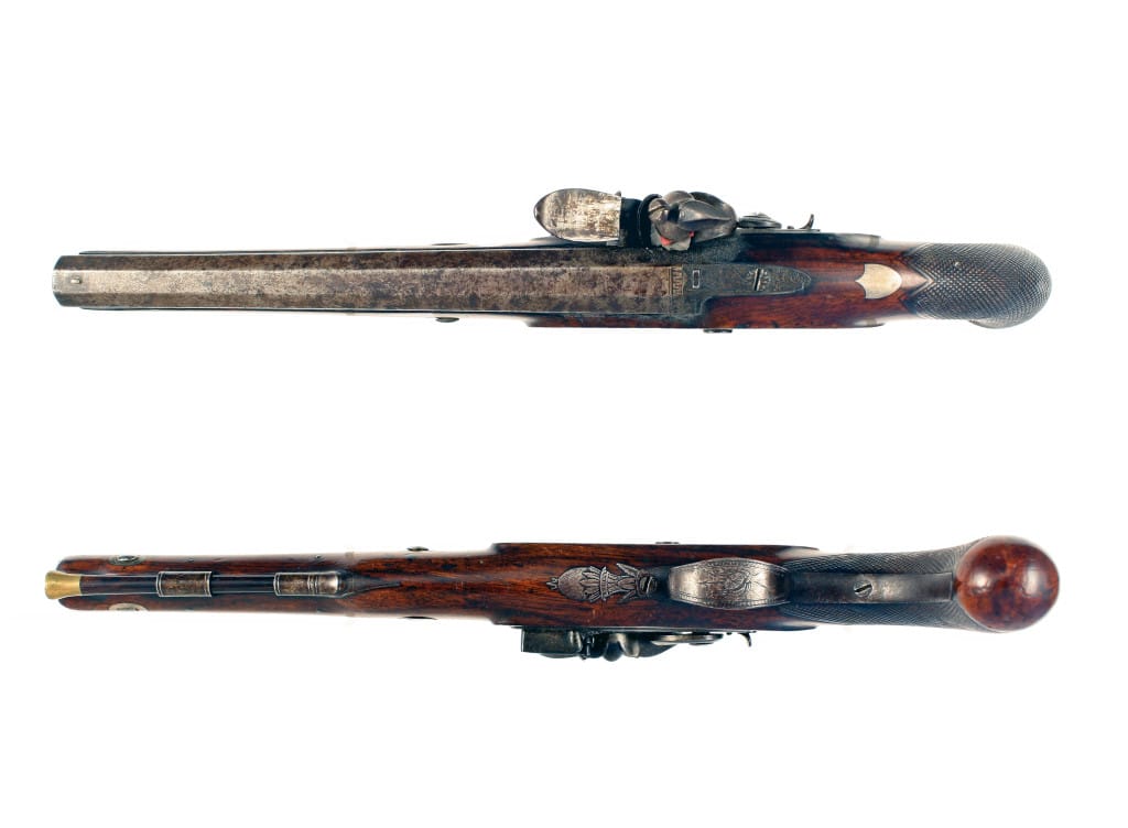 A Flintlock Duelling Pistol by Sharman. - Image 2