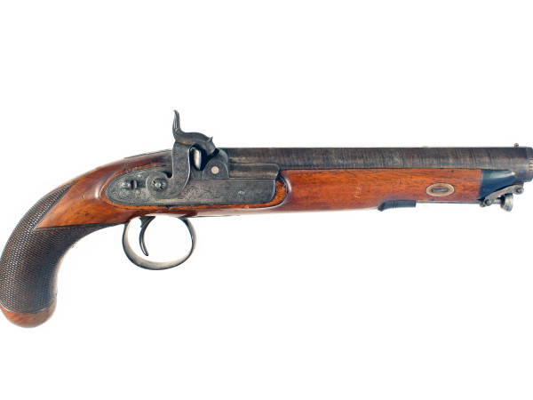 A Percussion Officers Pistol by J. Beattie.