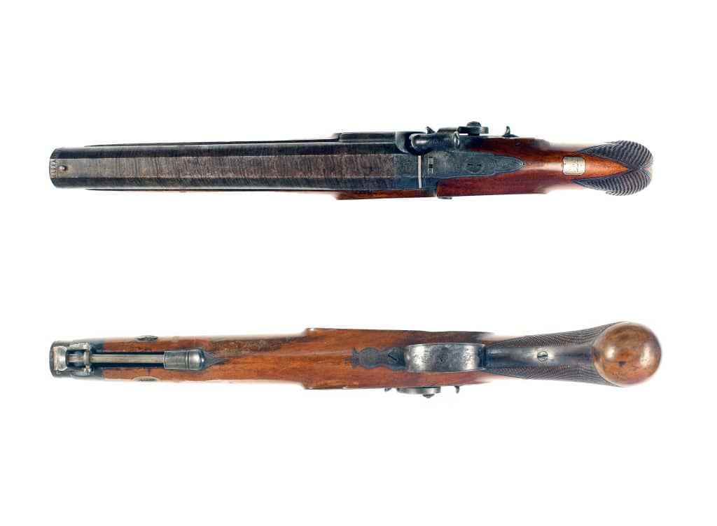 A Percussion Officers Pistol by J. Beattie. - Image 3