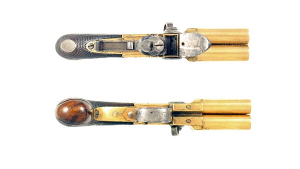 A Scarce 4 Barrelled Pocket Pistol by Mortimer. - Image 3