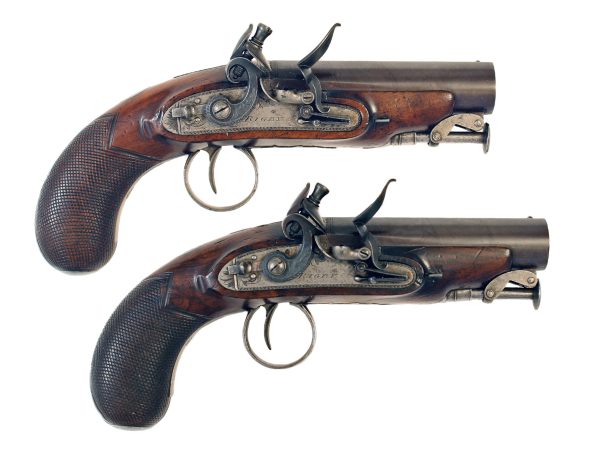 A Superb Pair of Flintlock Man Stoppers by Rigby