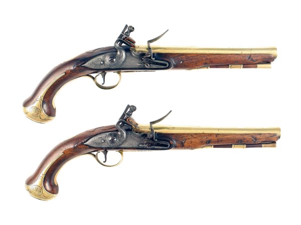 A Pair of Flintlock Holster Pistols by Wilson