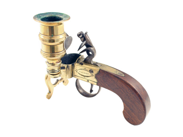 A Flintlock Tinder Lighter by Wallis of Hull, circa 1790.