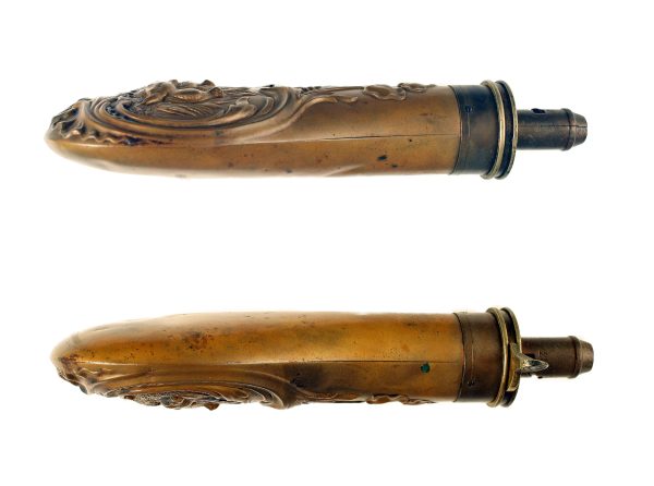 A Scarce Embossed Powder Flask - Image 2