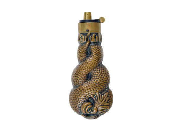 An Incredibly Scarce Entwined Dolphins Pistol Flask.