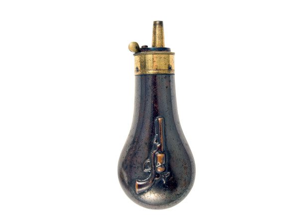 A Scarce Revolver Pistol Flask.