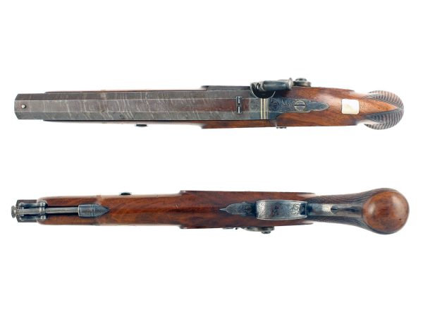 A Crisp 18 Bore Percussion Officers Pistol by Stacey of Sheffield. - Image 3