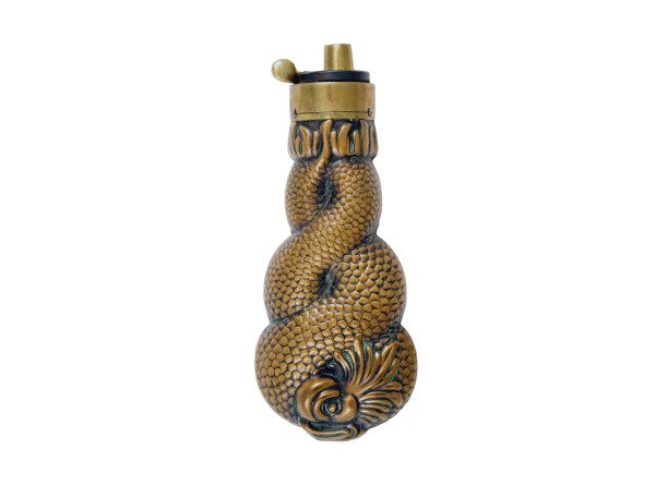 An Incredibly Scarce Entwined Dolphins Pistol Flask. - Image 2