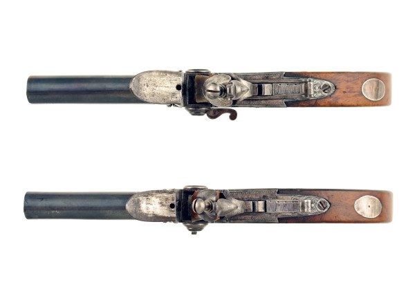 A Cased Pair of Tap Action Pistols - Image 8