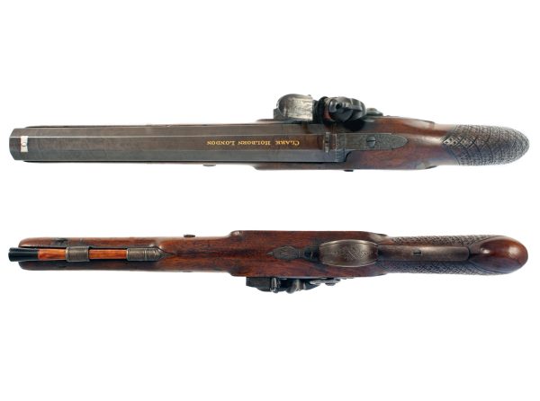 A Flintlock Officers Pistol by Clark of London - Image 4