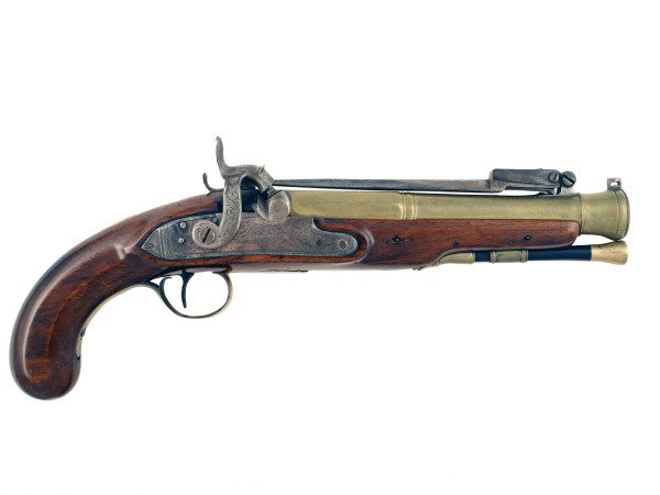 A Percussion Blunderbuss Pistol by J. R. Evans.