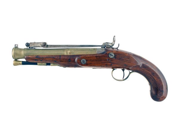 A Percussion Blunderbuss Pistol by J. R. Evans. - Image 2