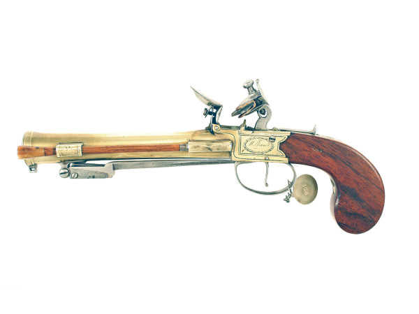 A Flintlock Blunderbuss Pistol by Williams, Circa 1790.