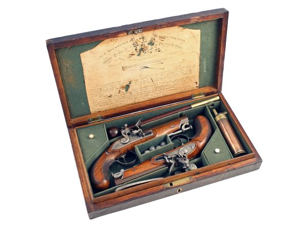 A Superb Cased Pair of Flintlock Pistols